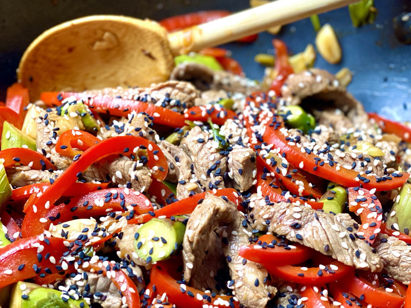 Asparagus and beef stir fry