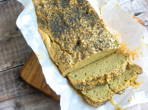 A loaf of bread that has been made with an anti-inflammatory recipe.