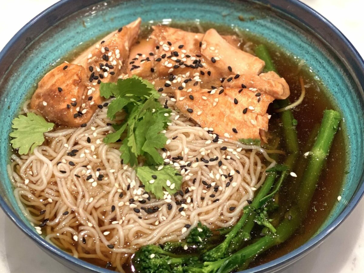Salmon, Ramen noodles and Broccolini to boost your mental health.