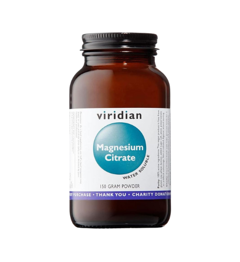bottle of Viridian magnesium citrate supplement