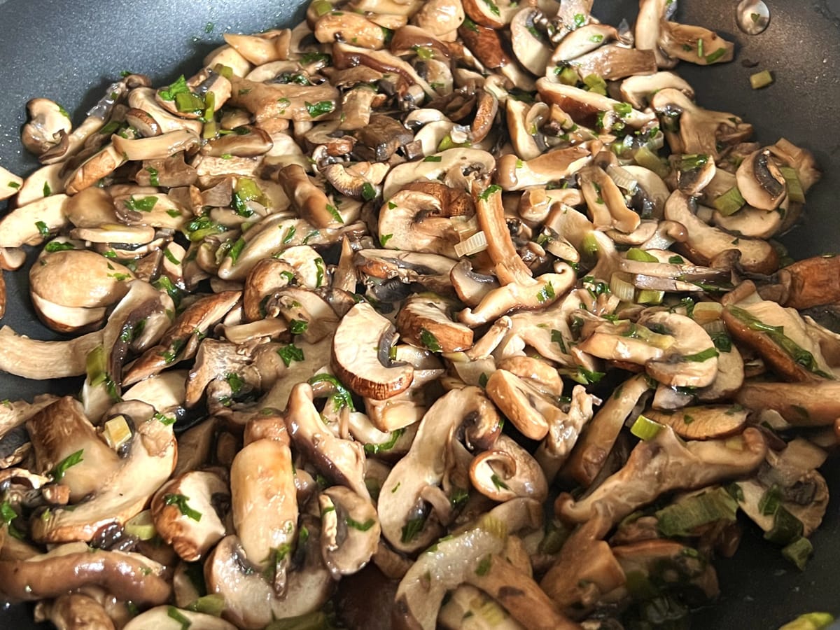 a mushroom medley in a frying pan
