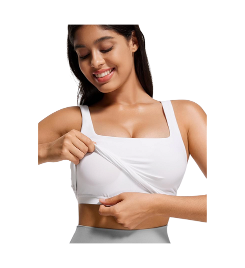 white sports bra/crop top