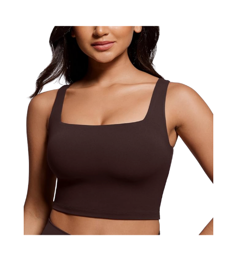 brown crop top